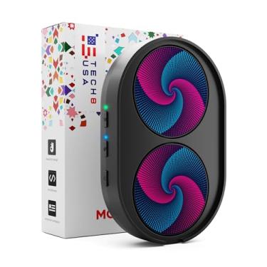 Imagem de TECH8 USA Movedor de mouse de disco duplo, jiggler, temporizador de desligamento automático, configurações de atividade, sem software, movimento realista, patenteado, projetado, projetado e embalado