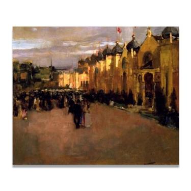 Imagem de International Exhibitions John Lavery Iconic Realist Portrait & War Scene Canvas Art – Decoração de parede irlandesa atemporal para casa 30 x 36 cm Un Framed