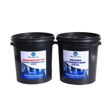 Imagem de Resina Pérola Azul + Endurecedor Porcelanato Líquido 5Kg