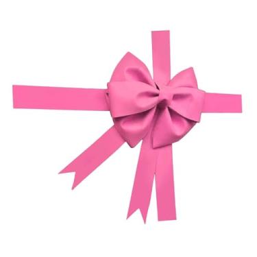 Imagem de Fenteer Pacote de material DIY com laço grande, enfeite para árvore de Natal, entrada, presente enorme para chá de bebê, decoração de parede com laço, Rosa