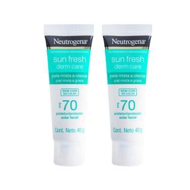 Imagem de Kit neutrogena sun fresh protetor solar facial para pele oleosa fps70 