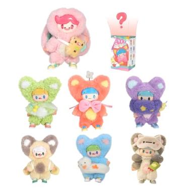 Imagem de VILRAK Plush Blind Box Figures, Kawaii Vinyl Blind Box Plush Doll, Adou Colorful Life Series Mystery Box, Action Figures Collectible Toys for Gift Home Backpack Decor, Single Box (1 of 7 Styles)