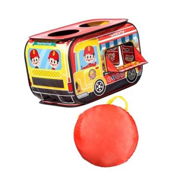 Imagem de Esquirla Tenda infantil dobrável com bolsa de transporte, presente de aniversário, portátil, comida, caminhão, jogos, quintal, jardim, acampamento