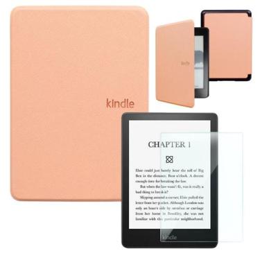 Imagem de Capa Couro + película para Kindle 12ª Gen RS23CV - 2024 - Genérica, Ro