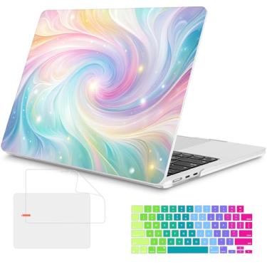 Imagem de Mektron Compatível com M4 MacBook Air 38.1 cm Capa 2025 A3241 2024 2023 M3 A3114 A2941 M2 Retina Líquida Display Touch ID, Capa Rígida de Plástico e Película de Teclado e Protetor de Tela - Cores