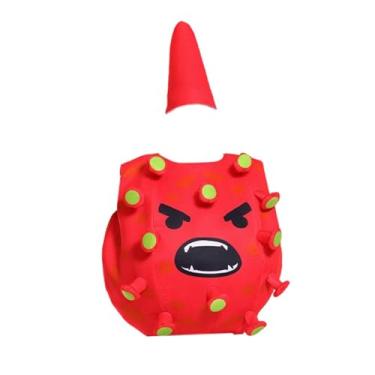 Imagem de YIJU Traje de cosplay, roupa, fantasia de Halloween para festival de brincadeiras fotográficas, Vermelho