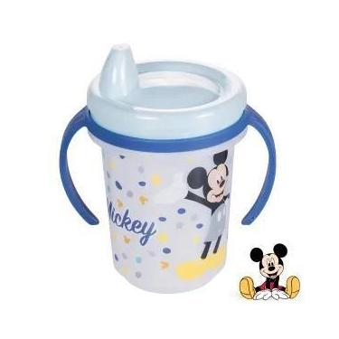 Imagem de Copo Caneca Infantil Plasutil Mickey Transição Tampa Rosca Bebê Menino