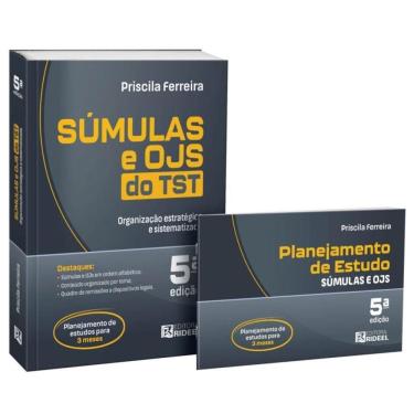 Imagem de Súmulas e OJS do TST - Organização Estratégica e Sistematizada + Planner 5ª Edição