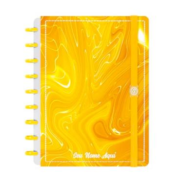 Imagem de Caderno de Disco Inteligente Personalizado Iscool M Lírico Abstrato Abyssal Flow Amarelo