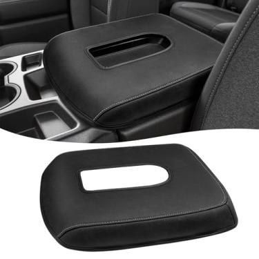 Imagem de Capa de console central para acessórios Chevy Silverado e GMC Sierra 1500 2500 3500 HD 2019-2025, assento de salto 40/20/40, protetor de descanso de braço de couro de vinil, antiarranhões, costura