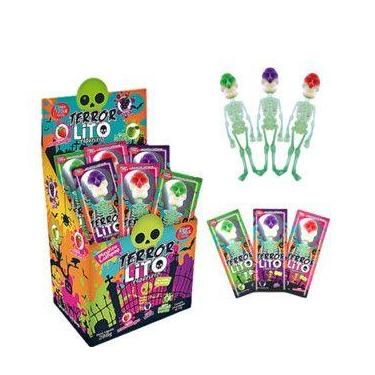 Imagem de Pirulito terror lito esqueleto c/24 - DOCE MIX