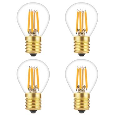 Imagem de Tsunetani -S11 Lâmpada LED Filamento Mini Globo Lâmpadas 4W Equivalente a 40 Watt Incandescente - Base Intermediária E17 2700K Branco Quente para Armário, Closet, Lâmpada de Sinal de Saída - Pacote