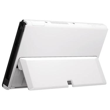 Imagem de eXtremeRate White DIY Console Back Plate Replacement Housing Shell Case with Kickstand for Nintendo Switch OLED Handheld Console – Without Console and Joycon