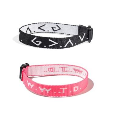 Imagem de Pingyongchang Pulseiras What Would Jesus Do WWJD Pulseiras Combinando Cartas Casais Proteção Corda Trançada Inspirador Presentes Religiosos Cristãos Pulseira Presente para Mulheres Homens, Medium,