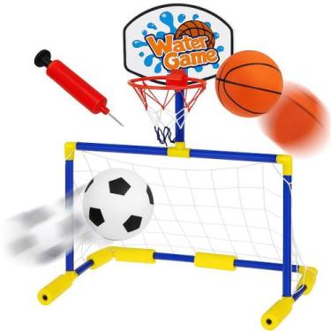 Imagem de Cesta Basquete Aquática Piscina Com Golzinho Flutuante Brinquedo Infan