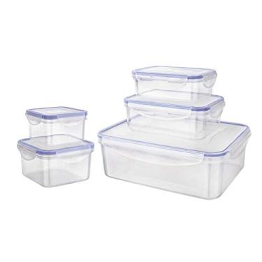 Imagem de Euro Home - Conjunto Pote Hermético, 5 Peças - PLA3604-AZ