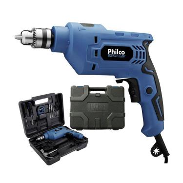 Imagem de Furadeira Philco Maleta Com Ferramentas Pfu1mf 650w 51102003 Azul Com Preto 220v