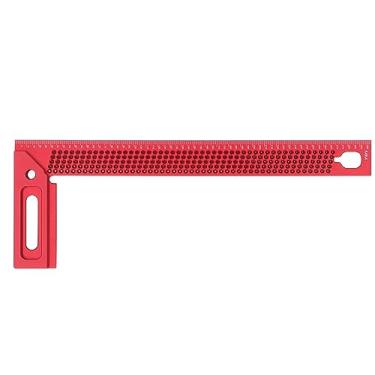 Imagem de Ângulo reto scriber orifício bitola de alumínio profissional liga de alumínio 45 90 graus régua de marcação de madeira de 90 graus Régua de marcação de 300 mm para engenheiros de