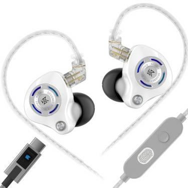 Imagem de Fones de ouvido KZ-Gale – fones de ouvido intra-auriculares com design ergonômico, som estéreo e ajuste confortável para uma experiência de jogo imersiva (versão DSP, branco)
