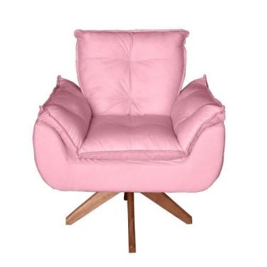 Imagem de Poltrona/cadeira Decorativa Glamour Opala Com Base Giratória 30cm Em M
