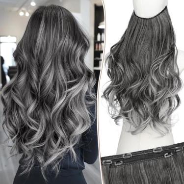 Imagem de Extensões de cabelo KookaStyle Invisible Wire Long Wavy 50cm Grey