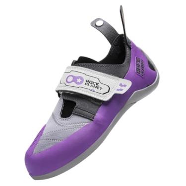 Imagem de Sapatos de escalada masculinos femininos esportivos leves com sola de borracha pegajosa para uso interno ao ar livre escalada academia respirável antiderrapante, Vermelho, 10 Narrow Women/9 Narrow Men