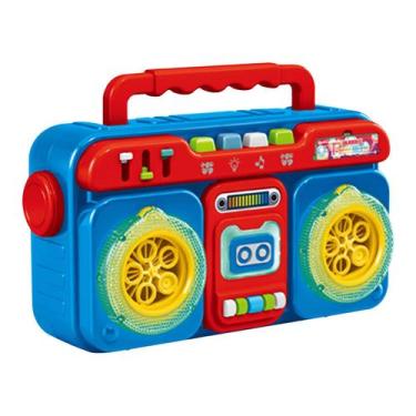 Imagem de Máquina de bolha de rádio elétrica infantil Iluminação Música Gravador