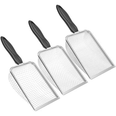 Imagem de DJAPWPX Ferramenta de peneira de compostagem de solo de areia, pá de jardinagem ergonômica multiuso, peneiras de rochas, peneira de alta eficiência para vasos externos (B)