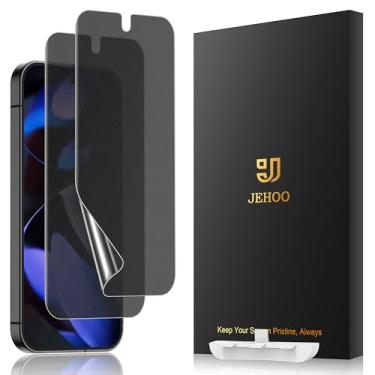 Imagem de JEHOO [Pacote com 2] Protetor de tela de TPU fosco antirreflexo para Google Pixel 9 Pro (não é vidro), compatível com sensor de impressão digital, filme flexível totalmente adesivo, fácil instalação