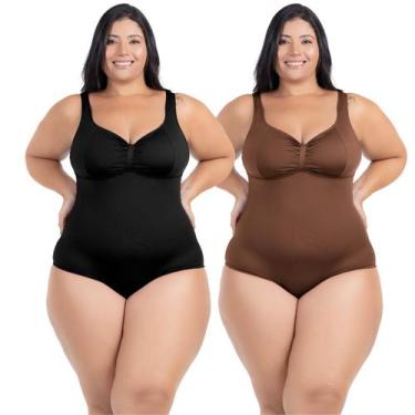 Imagem de Kit Maiô Plus Size Natação Hidroginástica Alta Sustentação - HYPE MODA
