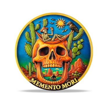 Imagem de RYUKENLM Memento Mori Coin Daily Stoic Practice Token Inspirational Stoicism Gift for Men Women Kids