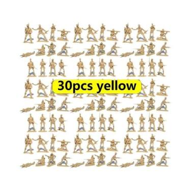 Imagem de Figuras De Ação Soldados Amarelo Azul Verde 30 48 Peças Modelo Colecio