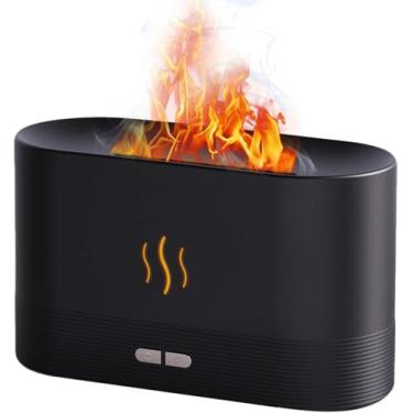 Imagem de Umidificador de difusor de chama -Ultrassônico 180ML USB umidificador de chama óleo essencial difusores de aroma lâmpada de humor de chama atomizador ultrassônico, desligamento automático.