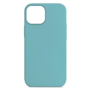 Imagem de Capinha Compatível com Iphone 14 Preta, Branca, Azul, Rosa, Bordô, Roxo, Lilás, Cinza, Pink, Bege, Flexivel, Tecnologia anti impacto, Aveludada com design PREMIUM c/logo (Verde-Agua)
