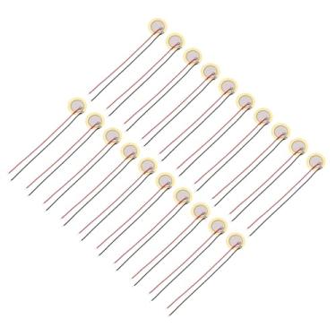 Imagem de uxcell 20 discos piezoelétricos 15 mm acústico captador transdutor microfones trigger buzzer bateria guitarra