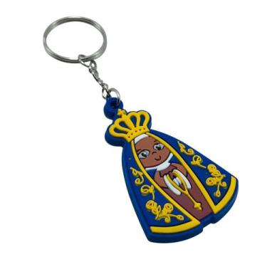 Imagem de Chaveiro Nossa Senhora Aparecida Borracha Azul - FORNECEDOR 23