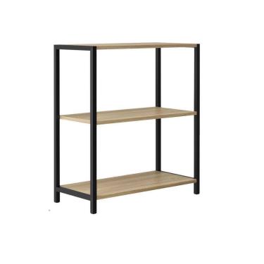 Imagem de Estante Prateleira Estilo Industrial 3 Níveis Cor Nogueira