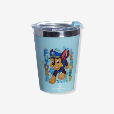 Imagem de Zonacriativa – Copo Snap Chase Patrulha Canina 300ml em Aço Inoxidável e Plástico | Parede Dupla | Tampa Rosqueável