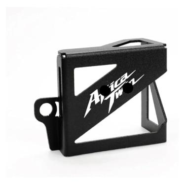 Imagem de Tampa de enchimento de óleo de motor de motocicleta, tampa de reservatório de fluido de freio traseiro compatível com Africa Twin CRF 1100 L CRF1100L Adventure (protetor de capa preta)