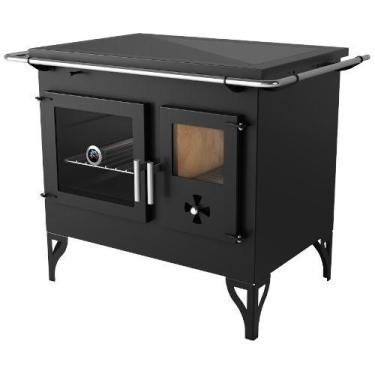 Imagem de Fogão Lenha Dupla Combustão Tampo Vitrocerâmico F820VE Metávila