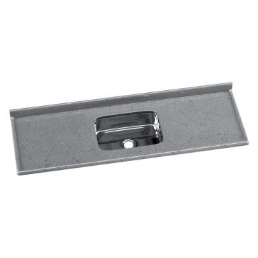 Imagem de Pia de Cozinha Mármore Sintético 160x55cm com Cuba Aço Inox Multimóveis CR20475