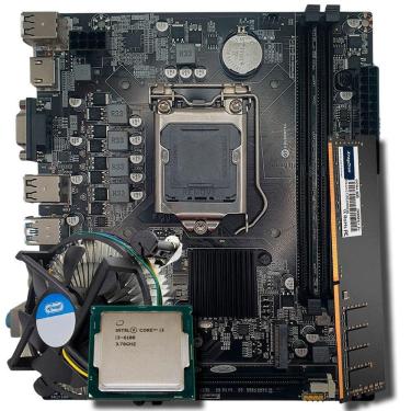 Imagem de Kit Placa Mãe H110, Com Cooler 1151, I3-6100, Ram 8Gb Ddr4