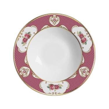 Imagem de Conjunto Com 6 Pratos Fundo Singapura Rosa 25Cm