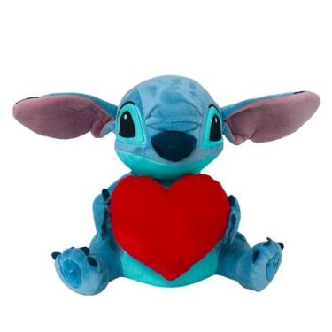 Imagem de Pelúcia Stitch Coração Com Mecanismo Luz e Som 30Cm Multikids - BR1513 BR1513
