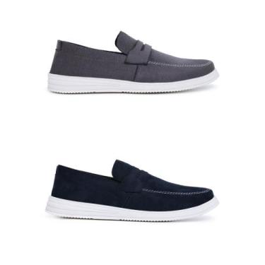 Imagem de Kit 2 Sapato Social Masculino Loafer Mocassim Oxford Tendencia Casual 