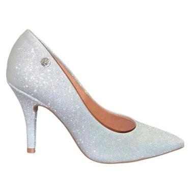 Imagem de Sapato Feminino Vizzano Scarpin Glitter Prata 34