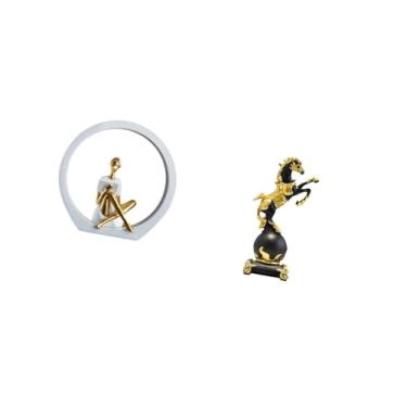 Imagem de Fenteer Estatueta Abstrata de Cavalo, Estátua Feminina, Centro de Mesa Moderno, Quarto, Leitores, Presente, Estante, Escultura de Fazenda, Coleção de Animais