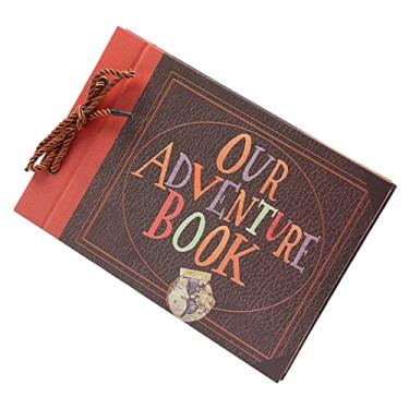 Imagem de Acouto Retro Em Relevo Carta Capa Diário de Viagem álbuns de Recortes Vintage Aventura Diário de Viagem Livro de Fotos Capa Dura álbuns de Memória de Fotos 290x190mm Nosso Livro de Aventura 3d álbum