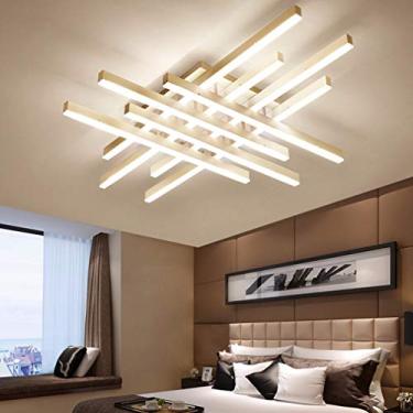 Imagem de Luminária de teto LED branca moderna criativa retangular design minimalista luminária de teto para sala de estar quarto casa de campo estudo hall lustre 8 lâmpadas acrílico abajur diâmetro 8