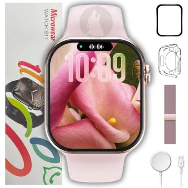 Imagem de Smartwatch MICROWEAR S11 Serie 11 Amoled Whatsapp Relogio Masculino e feminino Digital 47mm NFC Chatgpt Gps Decibeis Ip68 +Brindes